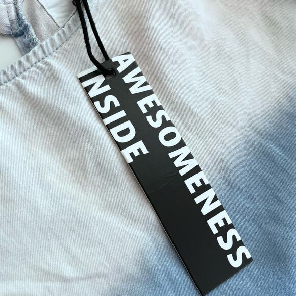 Omami Mini girls ombre denim dress bow tie back size 12 NWT - Picture 7 of 9